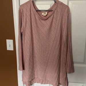 Maeve Pink Textured Top